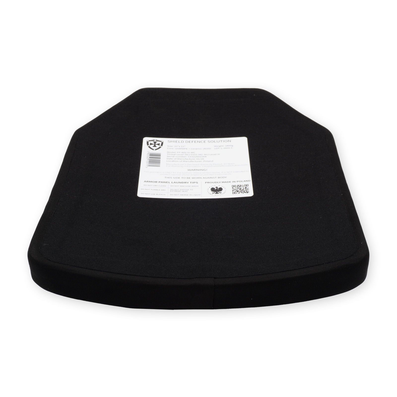 10"x12" Multi - Curved SAPI Front Plate - Ceramic (AlO) - Shield Defence Solution