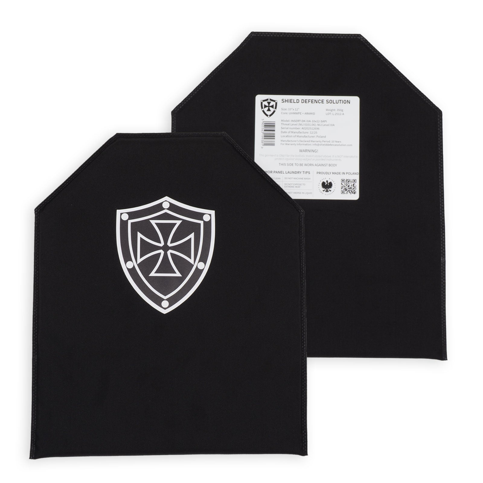 25 × 30 cm SAPI Soft Armor Panels – Front & Back Protection