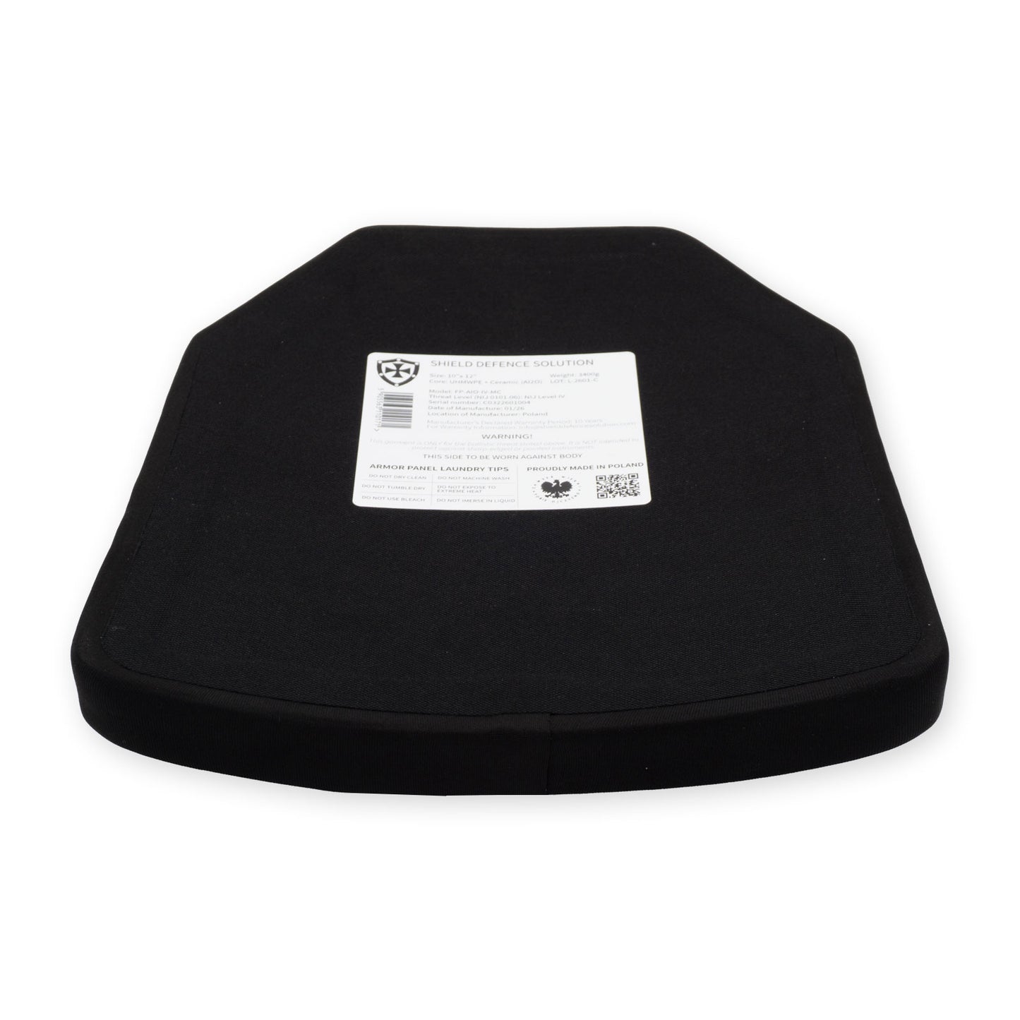 10"x12" Multi-Curved SAPI Front Plate - Ceramic (AlO)