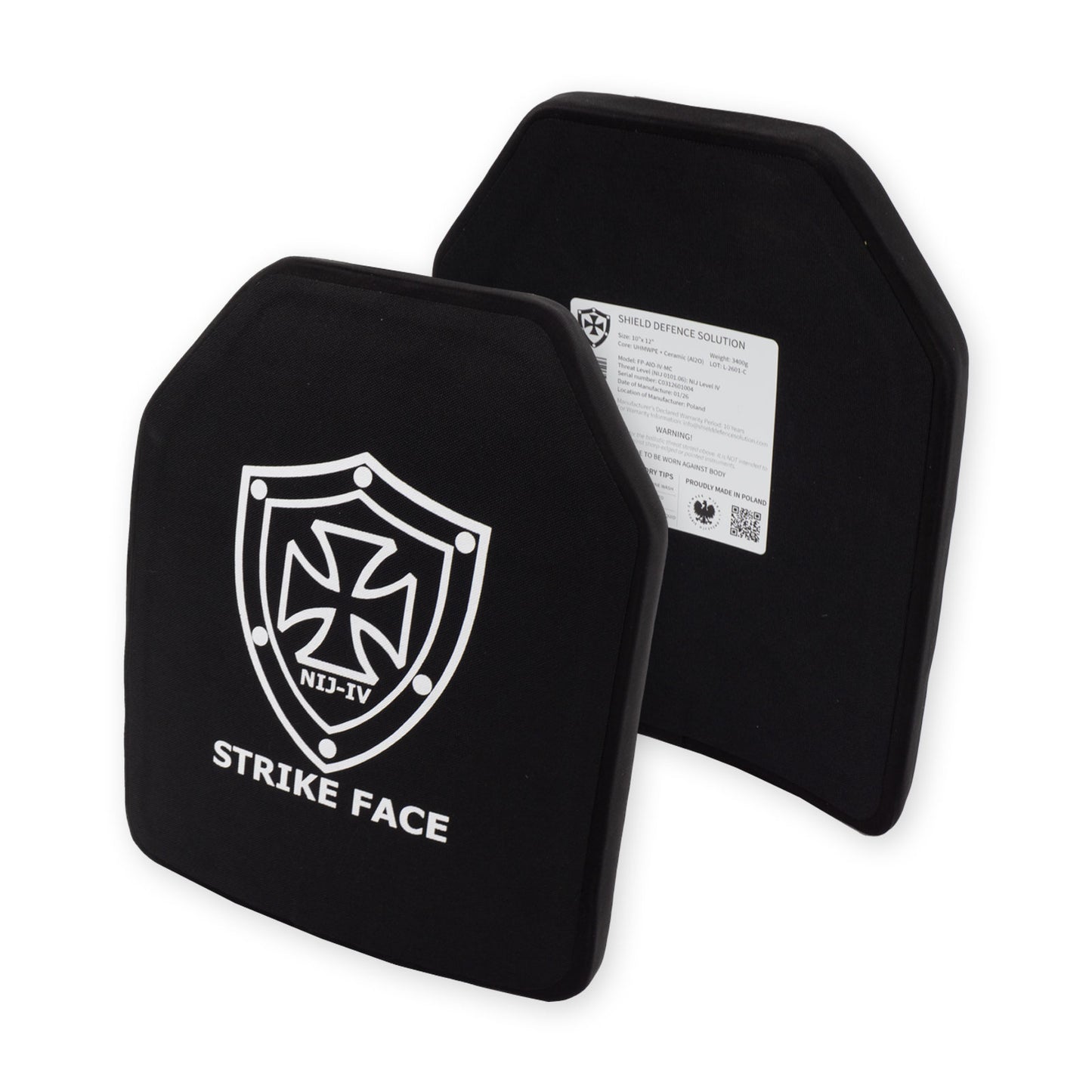 10"x12" Multi-Curved SAPI Front Plate - Ceramic (AlO)