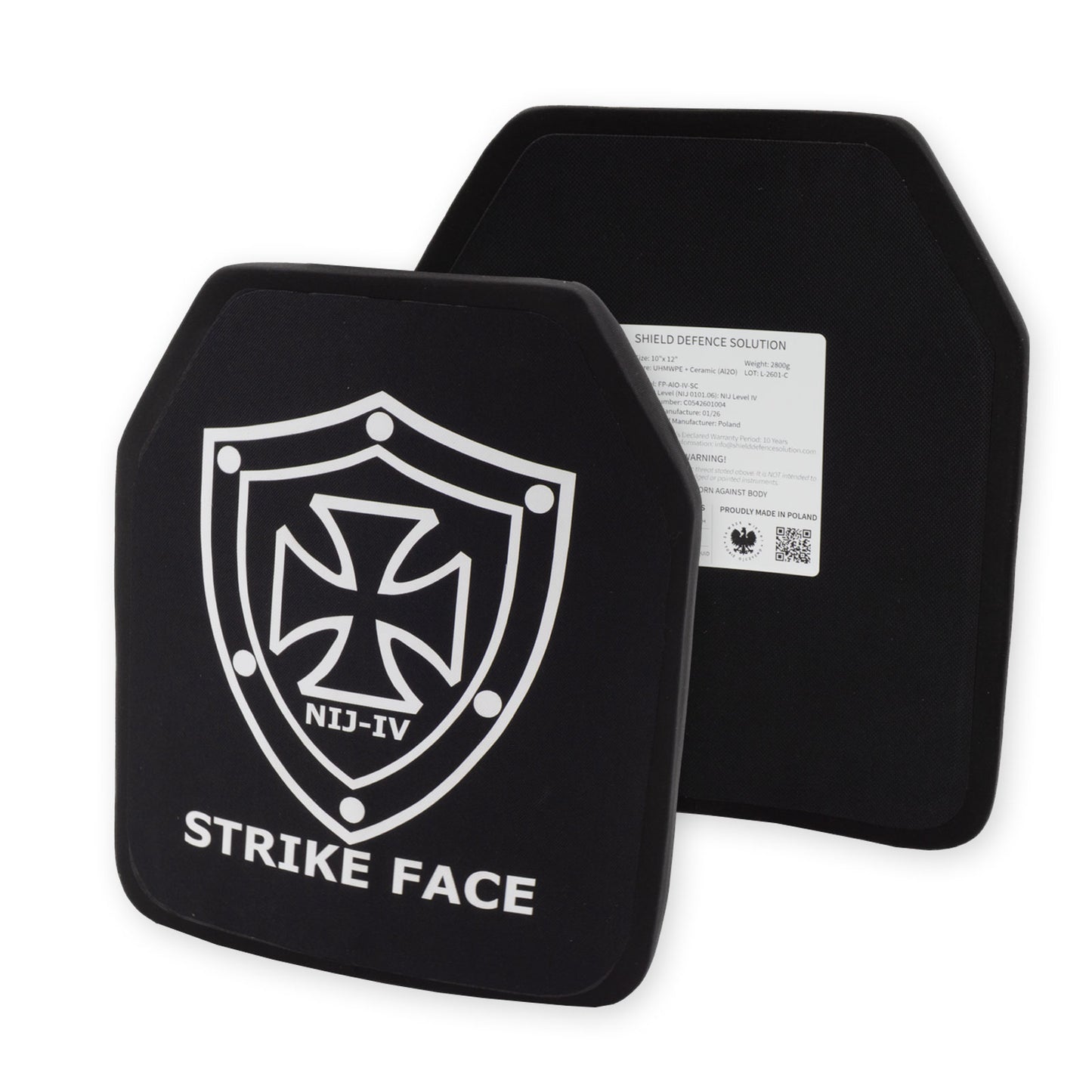 10"x12" Single Curve SAPI Front Plate - Ceramic (AlO)