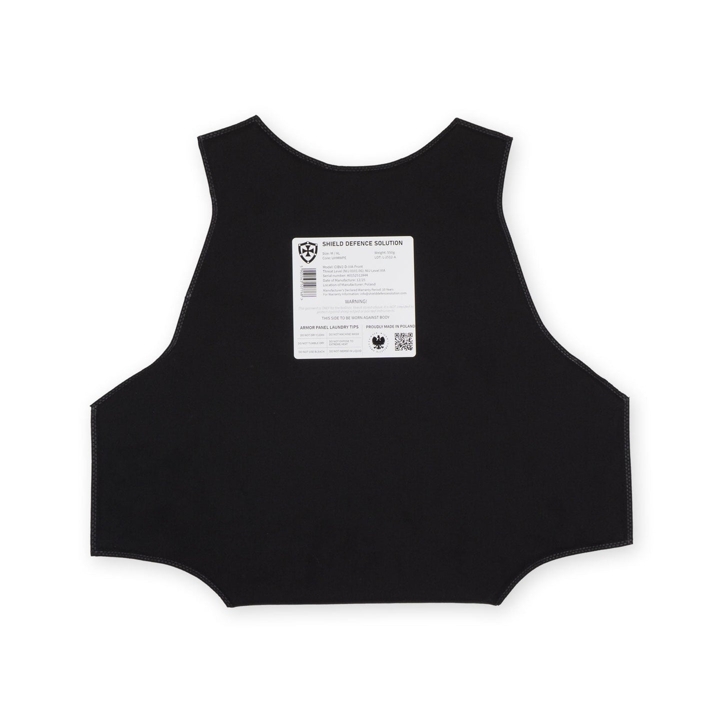 Cataphract CIBV2 Soft Armor Inserts – Front & Back Protection Set - Shield Defence Solution