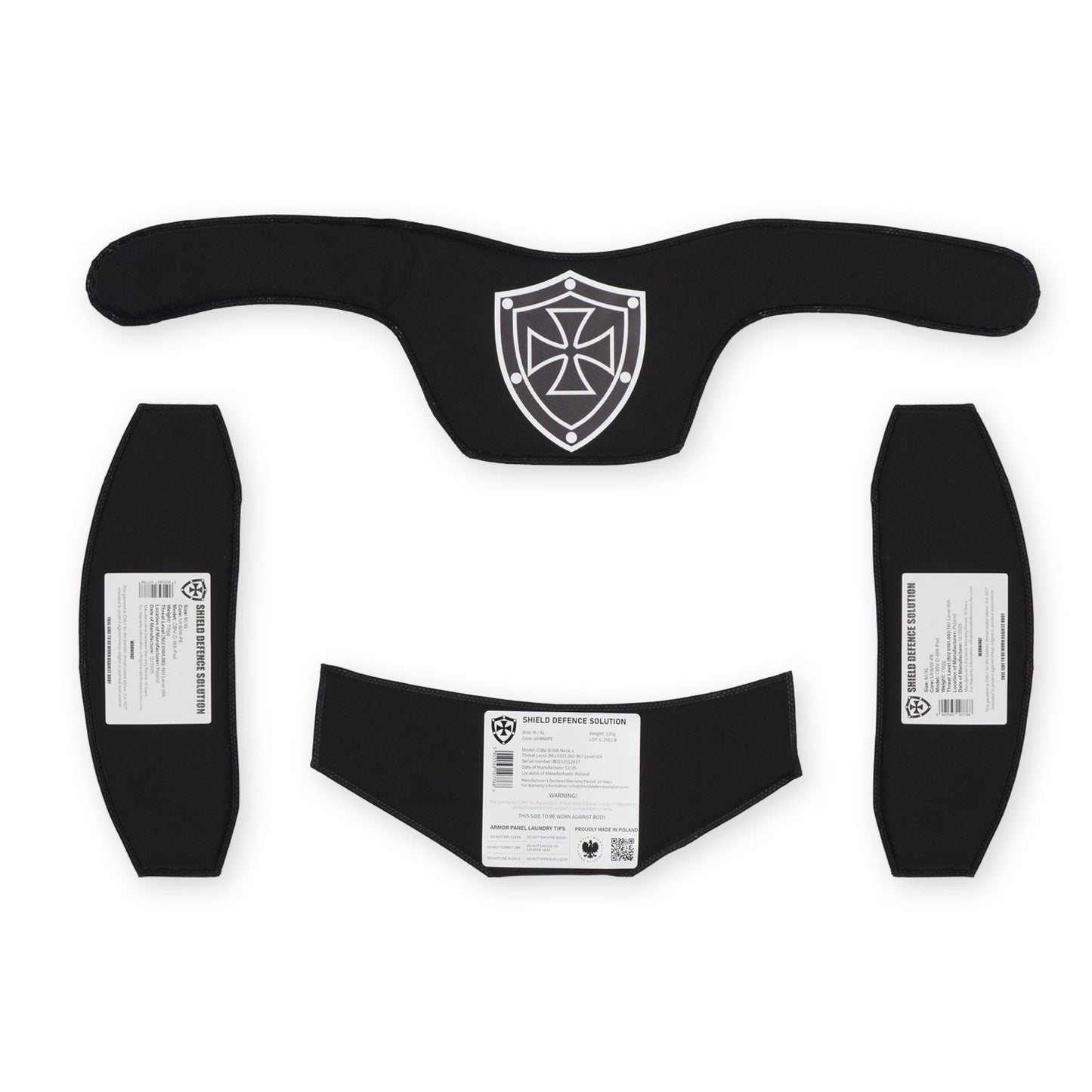 Full set of Soft Ballistic Inserts for Templars Gear CIBV1 Cataphract - Shield Defence Solution