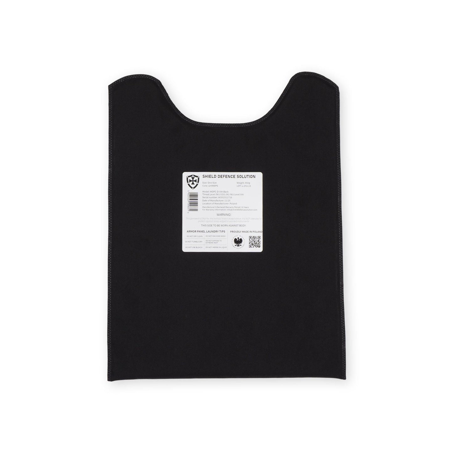 MOPC Soft Armor Inserts – Front & Back Protection Set - Shield Defence Solution